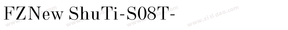 FZNew ShuTi-S08T字体转换